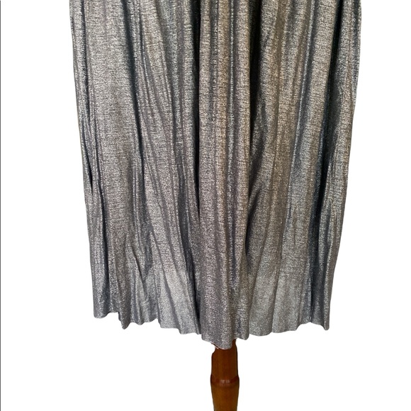 Velvet Graham & Spencer Anthro Metallic Silver Tunic Slip Dress - XS - Picture 4 of 10